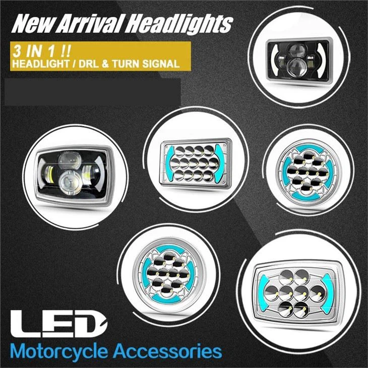Motorcycle Headlight With DRL IP67
