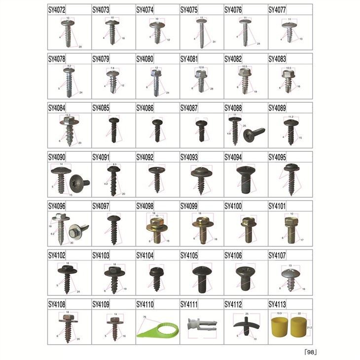 Universal Auto Metal Clips And Plastic Fasteners Car Mats