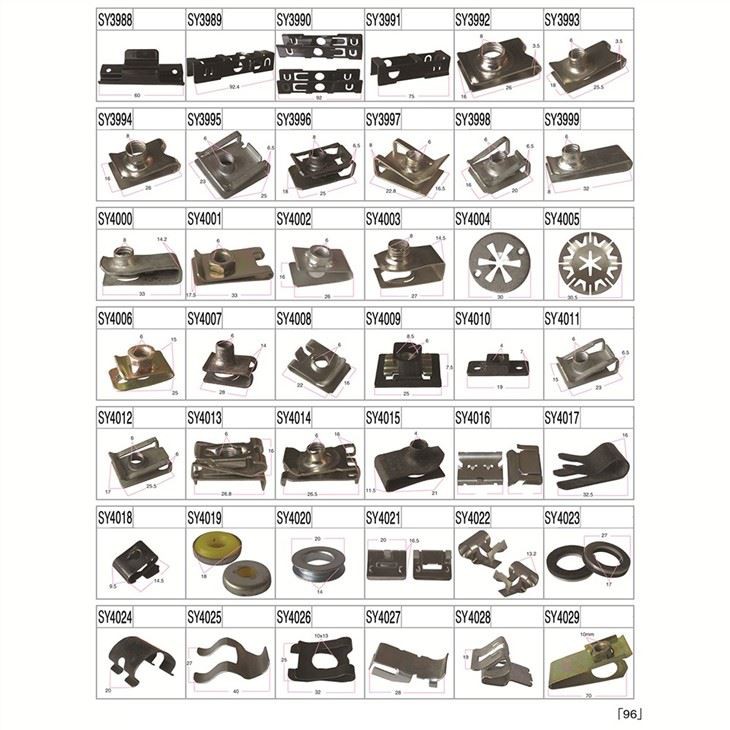 Universal Auto Metal Clips And Plastic Fasteners Car Mats