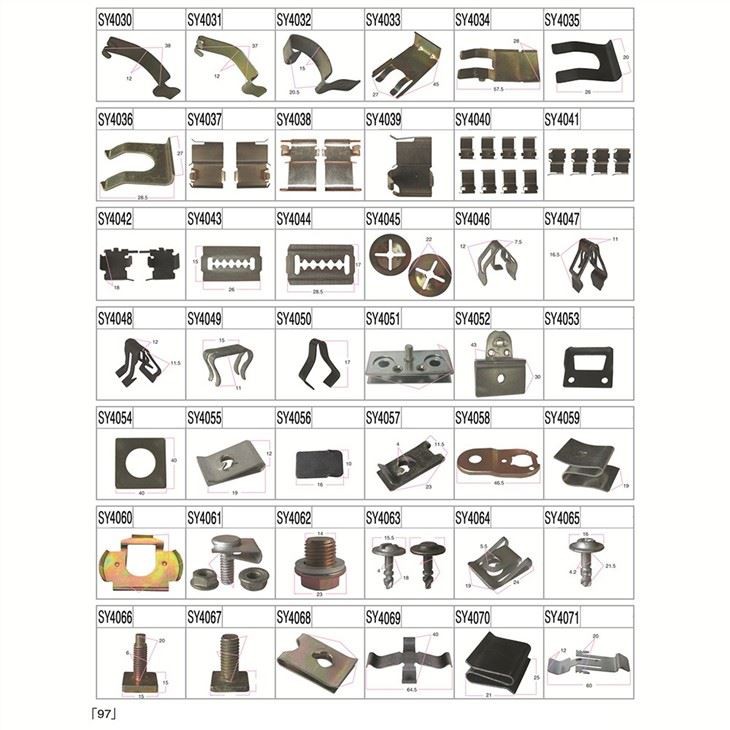 Universal Auto Metal Clips And Plastic Fasteners Car Mats